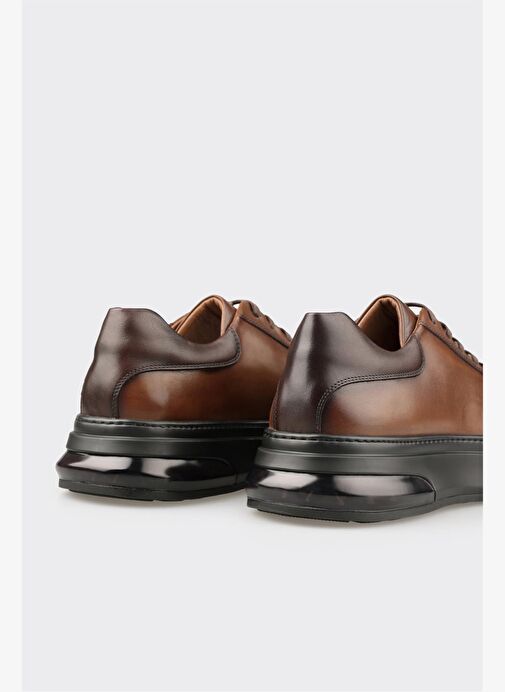 Kahve Deri Erkek Günlük Ayakkabı - Görsel 6