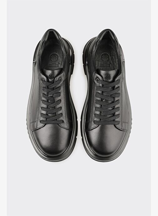 Siyah Deri Erkek Günlük Ayakkabı - Görsel 5