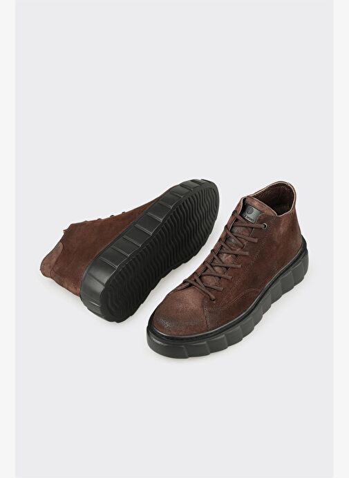 Kahve Deri Erkek Spor Bot - Görsel 4