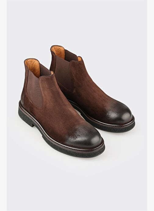 Kahve Deri Erkek Günlük Bot - Görsel 3