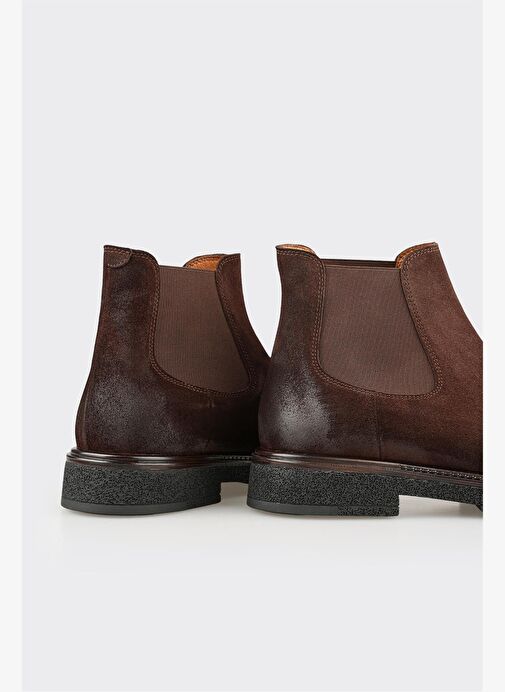 Kahve Deri Erkek Günlük Bot - Görsel 5