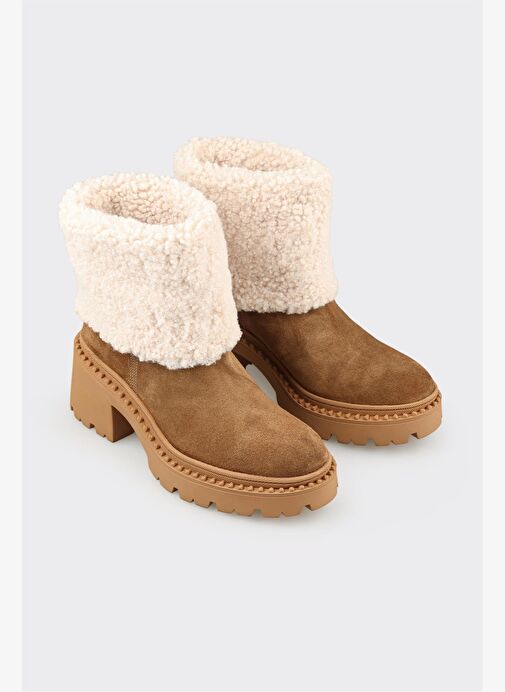 Naturel Deri Kadın Günlük Bot - Görsel 3