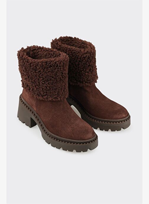 Kahve Deri Kadın Günlük Bot - Görsel 3