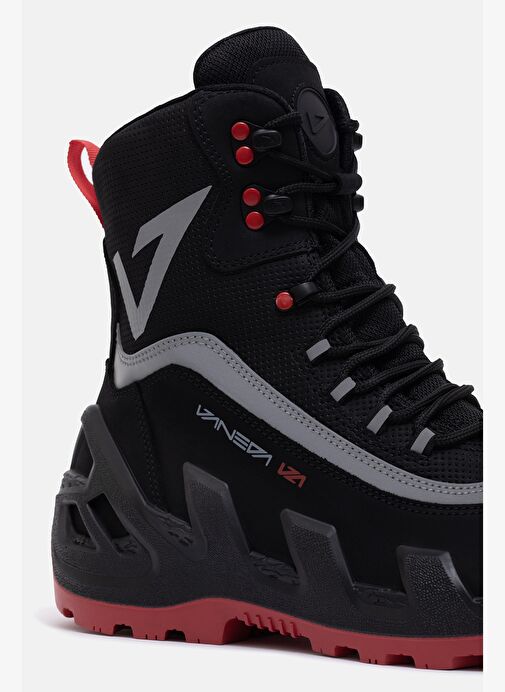 998 V-Clutch Pro Next Nubuk Kadın Bot Siyah/Kırmızı - Görsel 7