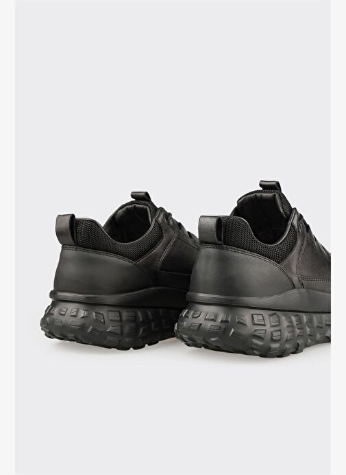 Siyah Deri Erkek Spor Ayakkabı - Görsel 6