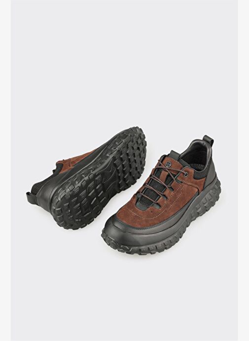 Kahve Deri Erkek Spor Ayakkabı - Görsel 4