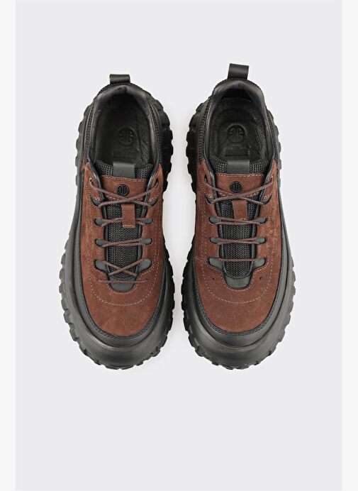 Kahve Deri Erkek Spor Ayakkabı - Görsel 5