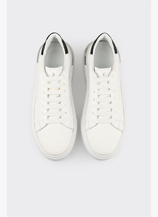 Beyaz Deri Erkek Spor Ayakkabı - Görsel 5