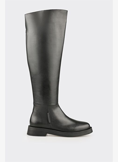 Siyah Deri Kadın Çizme - Görsel 2