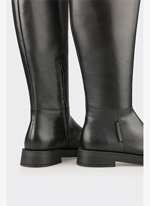 Siyah Deri Kadın Çizme - Görsel 5