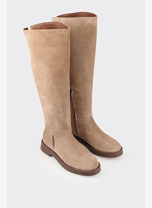 Vizon Deri Kadın Çizme - Görsel 3