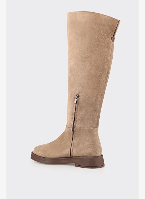 Vizon Deri Kadın Çizme - Görsel 4