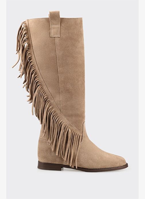 Vizon Deri Kadın Çizme - Görsel 2