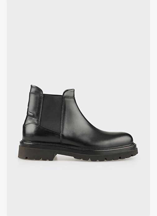 Siyah Deri Erkek Günlük Bot - Görsel 2