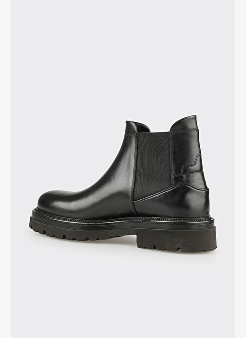 Siyah Deri Erkek Günlük Bot - Görsel 4