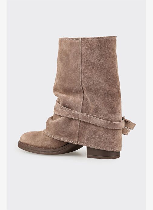 Vizon Deri Kadın Western Bot - Görsel 4