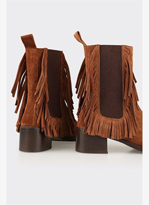 Taba Deri Kadın Klasik Bot - Görsel 5