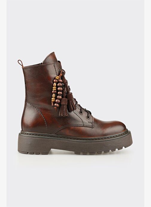 Kahve Deri Kadın Günlük Bot - Görsel 2