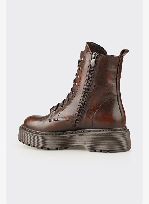 Kahve Deri Kadın Günlük Bot - Görsel 4