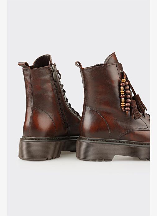 Kahve Deri Kadın Günlük Bot - Görsel 5