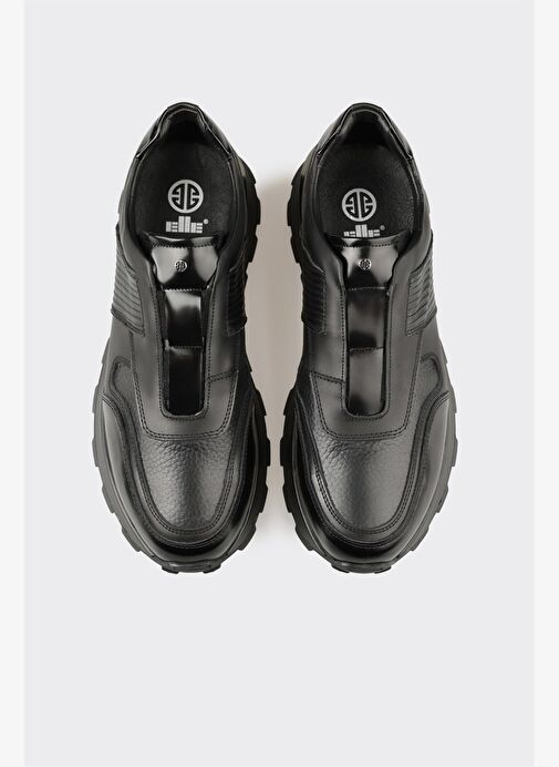 Siyah Deri Erkek Spor Ayakkabı - Görsel 5