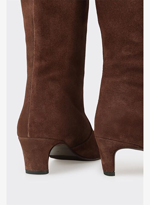 Kahve Deri Kadın Çizme - Görsel 5