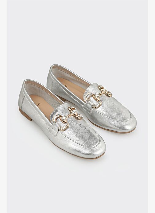 Lame Deri Kadın Günlük Ayakkabı - Görsel 3