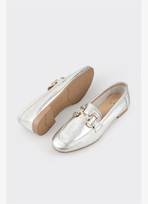 Lame Deri Kadın Günlük Ayakkabı - Görsel 4