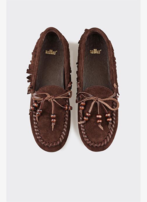 Kahve Deri Kadın Günlük Ayakkabı - Görsel 5