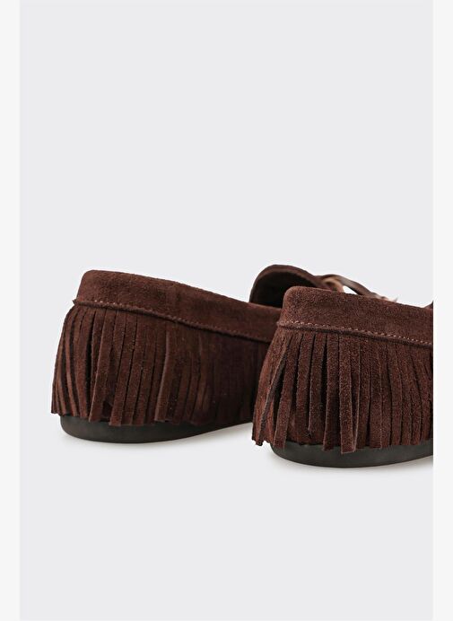 Kahve Deri Kadın Günlük Ayakkabı - Görsel 6