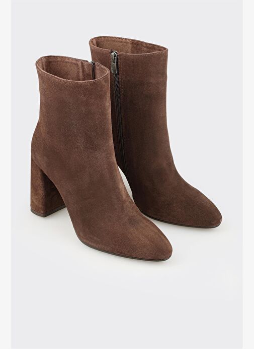 Kahve Deri Kadın Klasik Bot - Görsel 3