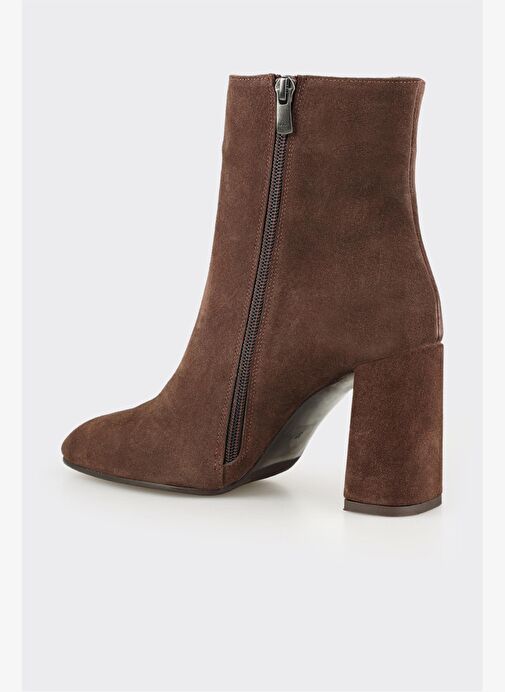 Kahve Deri Kadın Klasik Bot - Görsel 4