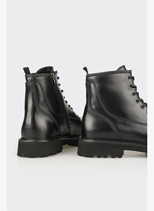 Siyah Deri Erkek Günlük Bot - Görsel 5