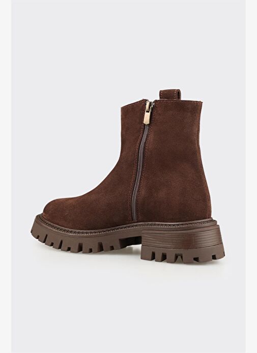 Kahve Deri Kadın Günlük Bot - Görsel 4