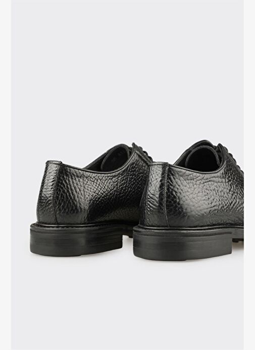 Siyah Deri Erkek Günlük Ayakkabı - Görsel 6