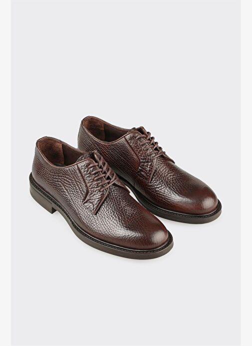 Kahve Deri Erkek Günlük Ayakkabı - Görsel 3