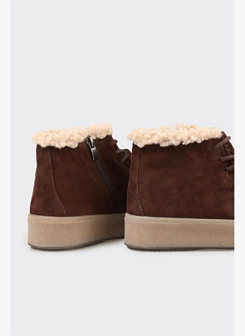 Kahve Deri Kadın Günlük Spor Bot - Görsel 5