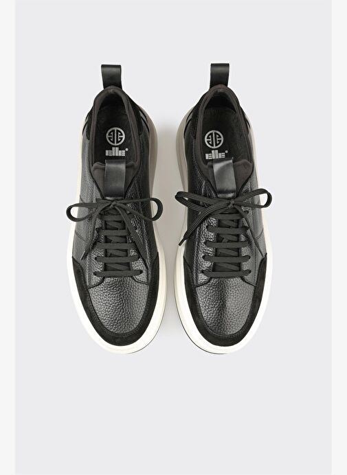 Siyah Deri Erkek Spor Ayakkabı - Görsel 5