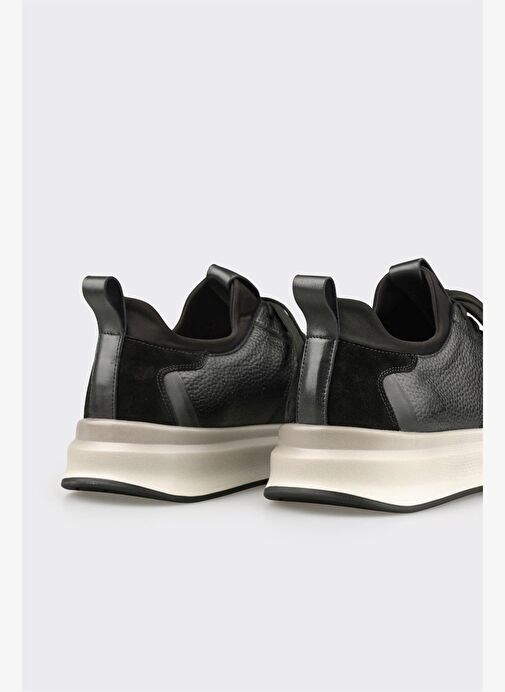 Siyah Deri Erkek Spor Ayakkabı - Görsel 6
