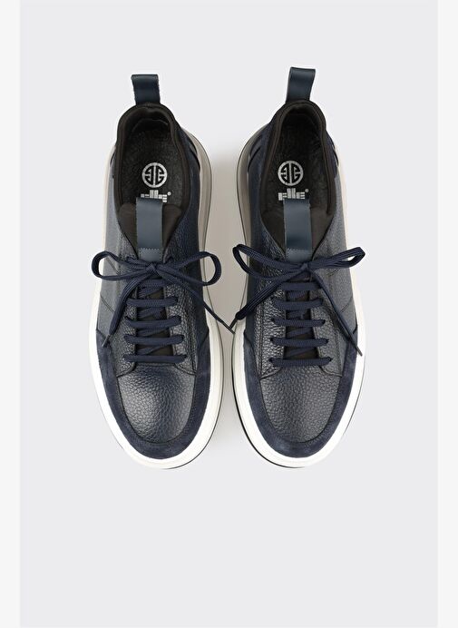 Lacivert Deri Erkek Spor Ayakkabı - Görsel 5