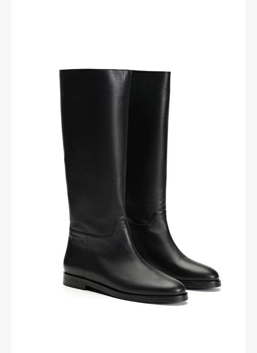 Axel Deri 2 Cm Düz Çizme - Görsel 3