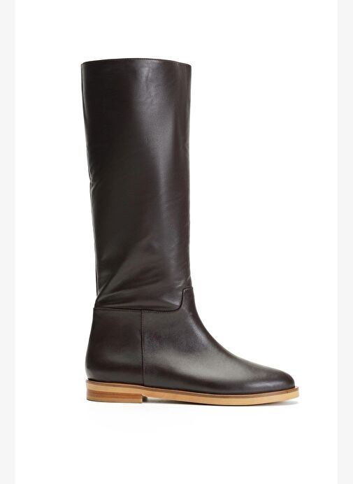 Axel Deri 2 Cm Düz Çizme - Görsel 2