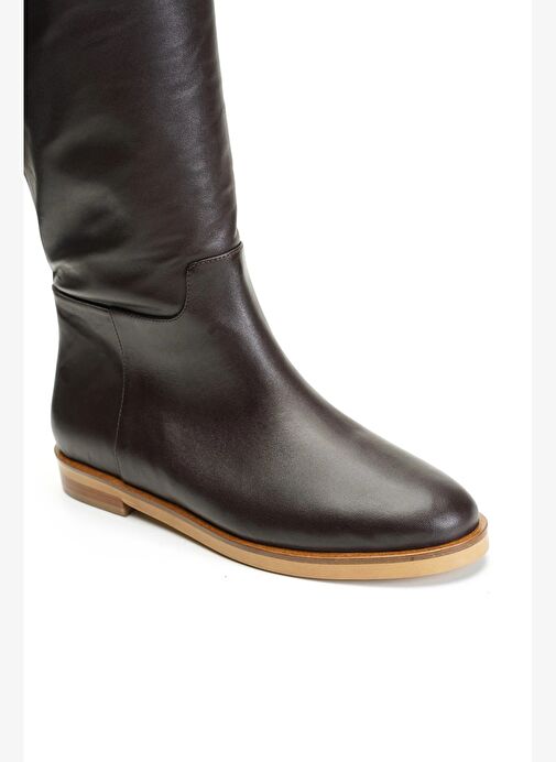 Axel Deri 2 Cm Düz Çizme - Görsel 4