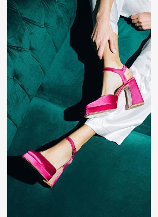 Babs Saten 10 Cm Platform Topuklu Ayakkabı - Görsel 6