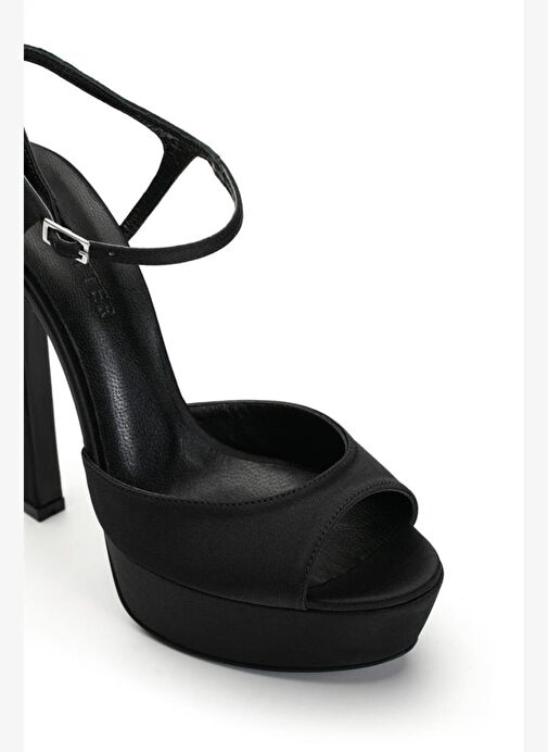 Brıda Saten 14 Cm Platform Topuklu Ayakkabı - Görsel 4