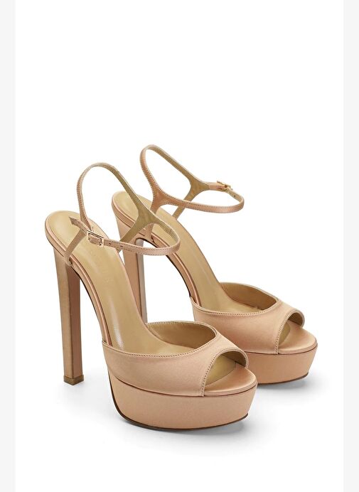 Brıda Saten 14 Cm Platform Topuklu Ayakkabı - Görsel 3