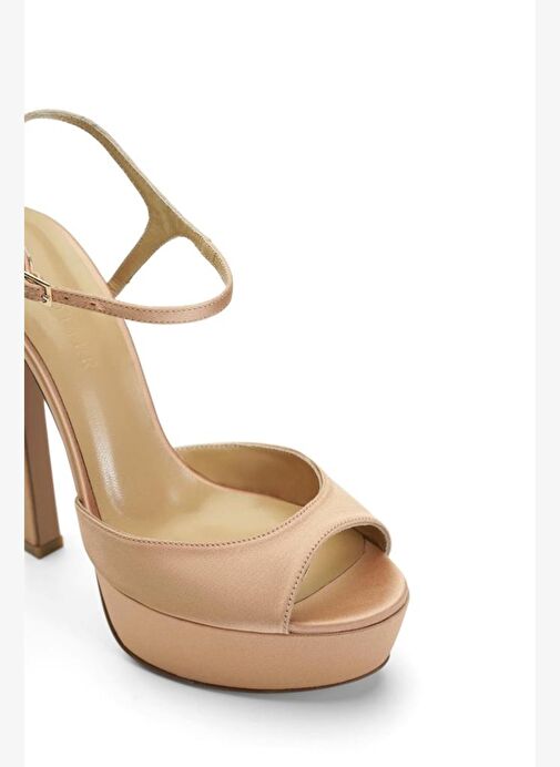 Brıda Saten 14 Cm Platform Topuklu Ayakkabı - Görsel 4