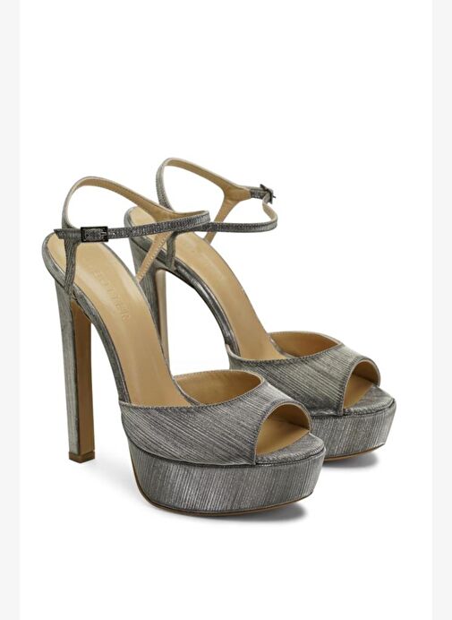 Brıda Simli 14 Cm Platform Topuklu Ayakkabı - Görsel 3