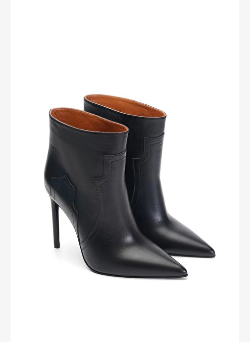 Cannes Deri 10 Cm Topuklu Bot - Görsel 3