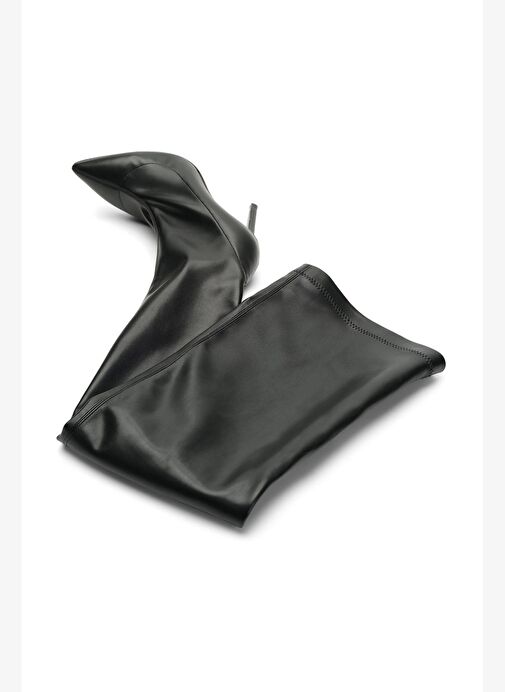 Catwalk Deri 10 Cm Topuklu Çizme - Görsel 4